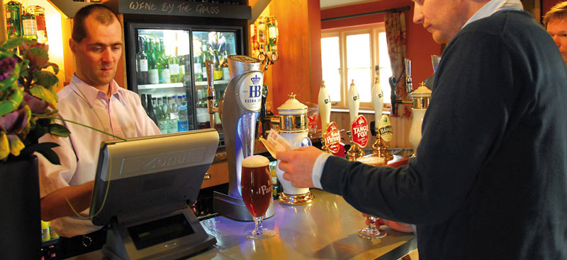 This is a picture of the inside of a Hall & Woodhouse pub, a Zonal customer